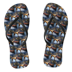 Rhodesian Ridgeback Weihnachtssaison Flip Flops