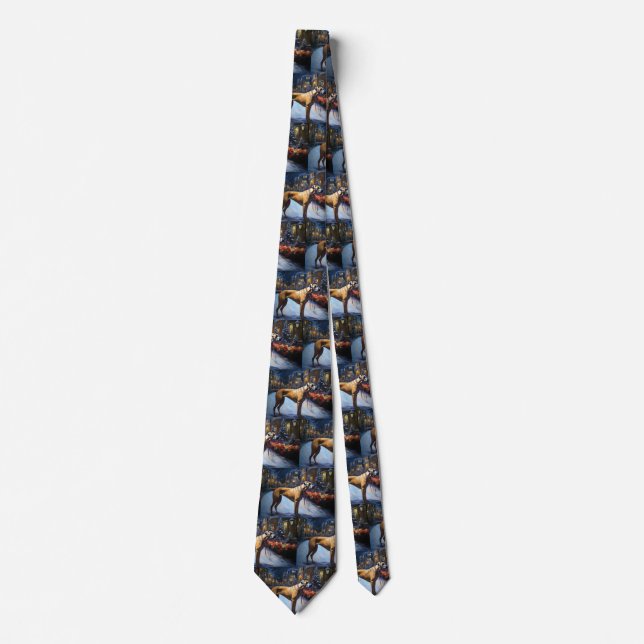 Rhodesian Ridgeback Weihnachtssaison Krawatte (Vorderseite)