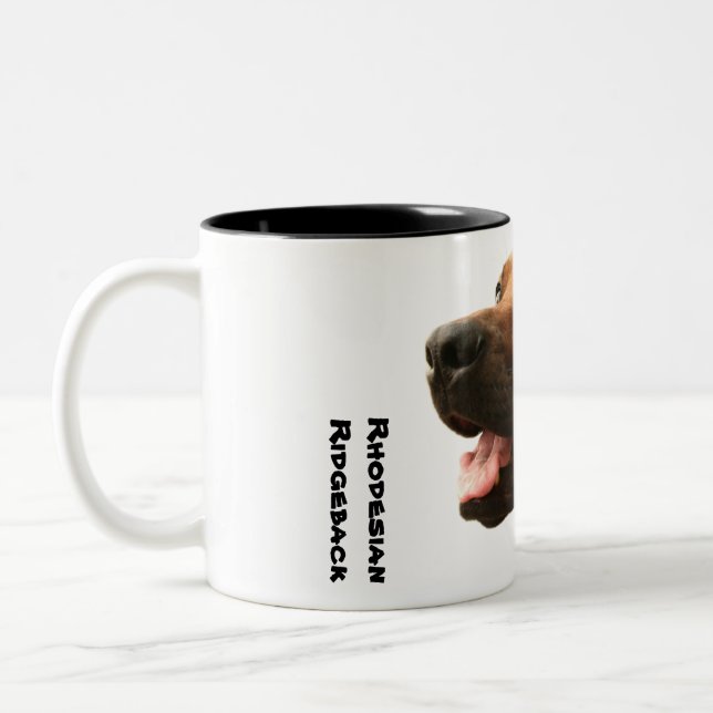 Rhodesian Ridgeback Zweifarbige Tasse (Links)