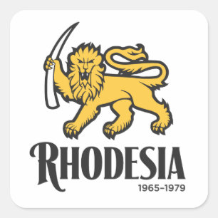 Rhodesien 1965-1979 quadratischer aufkleber