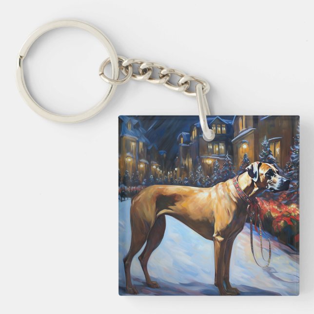 Rhodésien Ridgeback période de Noël festive (Devant)