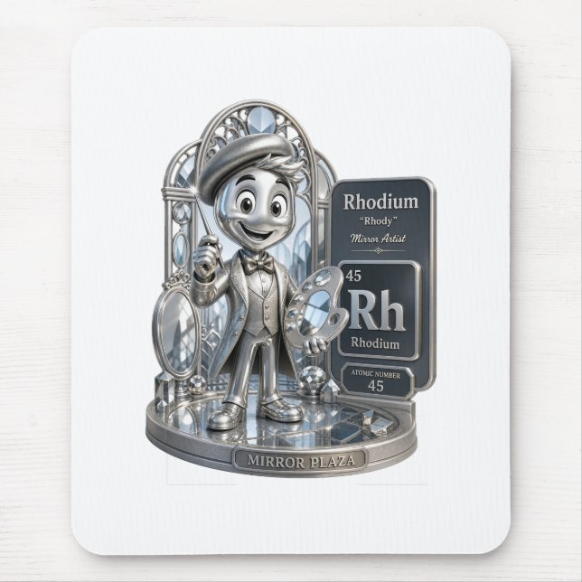 Rhodium-Charakter von ATOMIVRA™ Mousepad (Vorne)