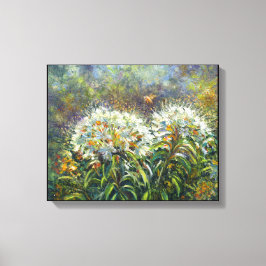 "Rhododendren und Biene" Leinwanddruck