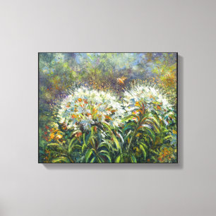 "Rhododendren und Biene" Leinwanddruck