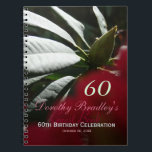 Rhododendron 60th Birthday Party Custom Guest Book Notizblock<br><div class="desc">Customizable 60th Birthday Guest Book with beautiful Rhododendron. You can easily change text color,  font,  size and position by clicking the customize button.</div>