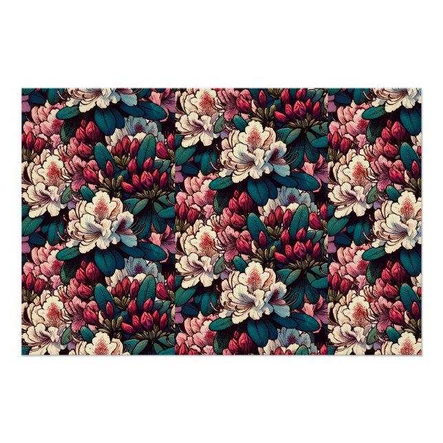 Rhododendron Blume Art Gardener Poster (Vorderseite)