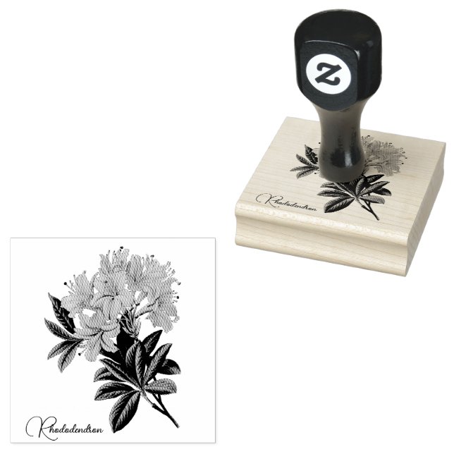 Rhododendron Blume Gummi Briefmarke Gummistempel (Stempel)