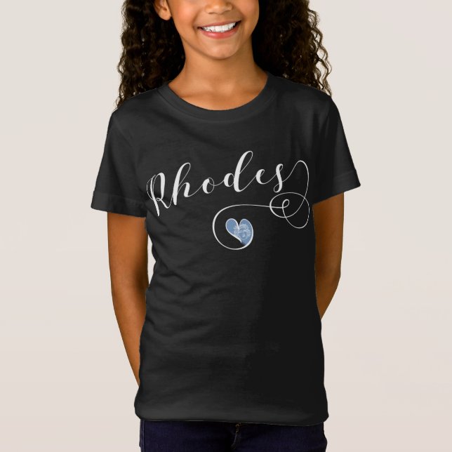 Rhodos-Flagge im Herzen Griechenlands T - Shirt (Vorderseite)