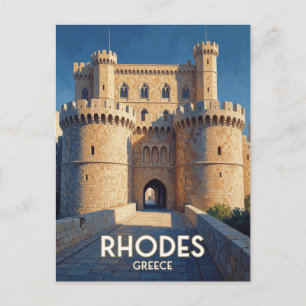 Rhodos Griechenland Grand Master Palace Reise Postkarte