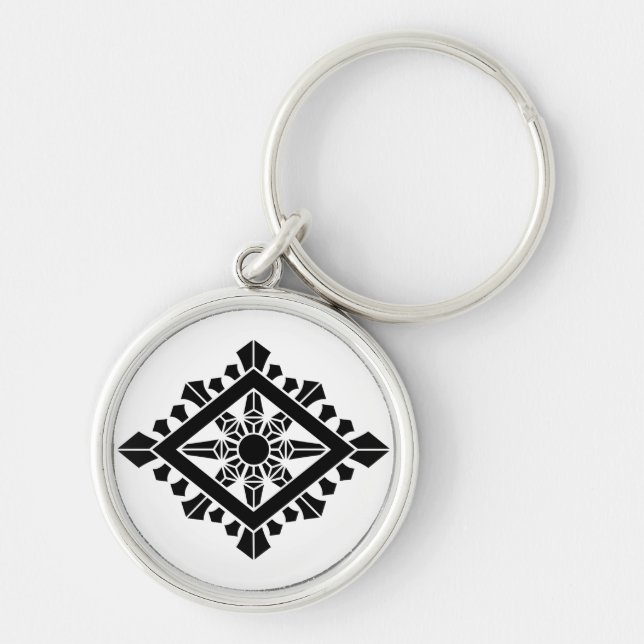 Rhombic Dharma chakra Schlüsselanhänger (Vorne)