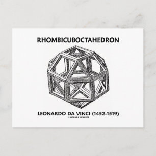 Rhombicuboctahedron (Leonardo da Vinci) Postkarte