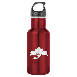 Rhombische Blume aus Nadelblättern Edelstahlflasche