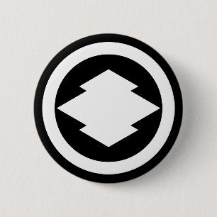 Rhombische Kiefernrinde im Kreis Button