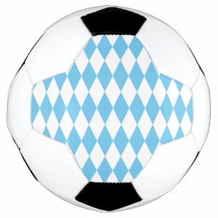Rhombus-Muster für die blaue und weiße bayerische Fußball