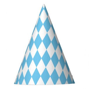 Rhombus-Muster für die blaue und weiße bayerische Partyhütchen