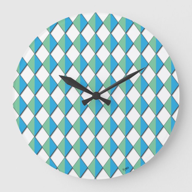 Rhombus Rumpus Große Uhr (Vorderseite)
