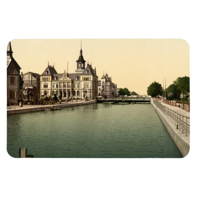 Rhone und Rheinkanal, Mulhouse, Frankreich Magnet (Horizontal)