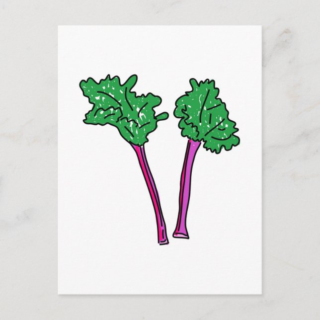 Rhubarb Postkarte (Vorderseite)