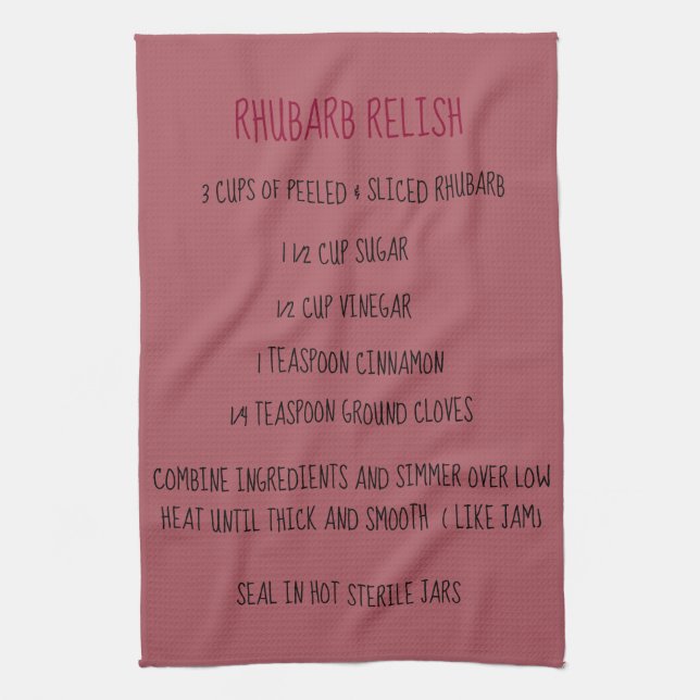 Rhubarb Relish Recipe Handtuch (Vertikal)