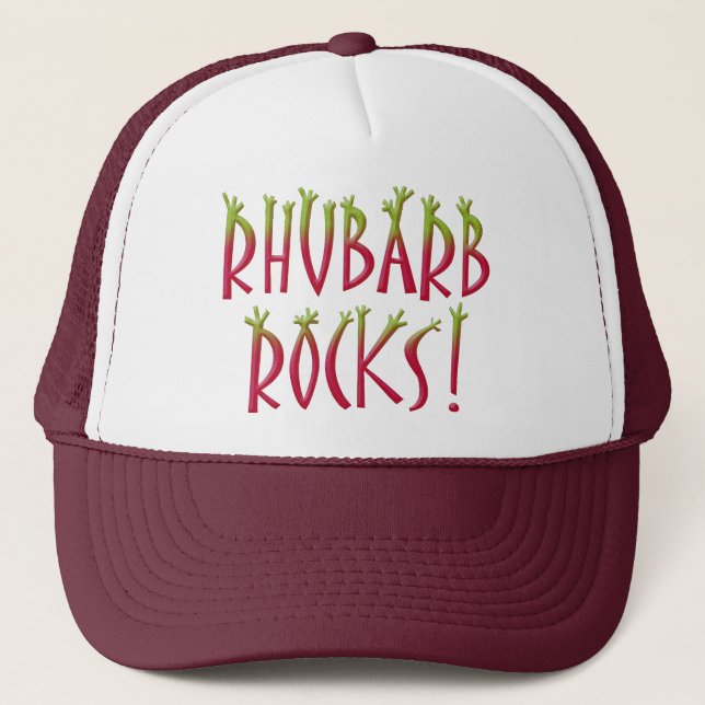 Rhubarb Rocks Truckerkappe (Vorderseite)