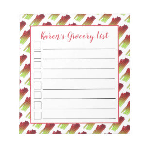 Rhubarb Stalks Gemüsegarten Grotto America Notizblock