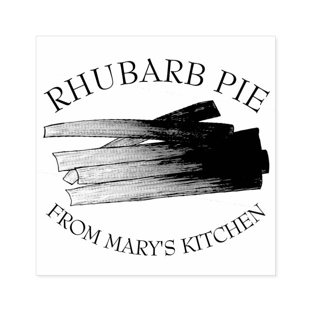 Rhubarb Stalks Homemade Pie aus der Küche Gummistempel (Prägung)