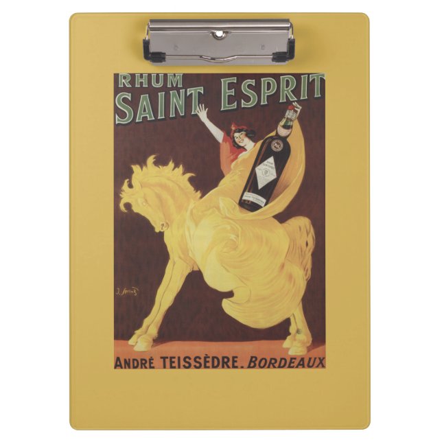Rhum Heiliges Esprit - Andre Teissedre Promo Klemmbrett (Vorderseite)