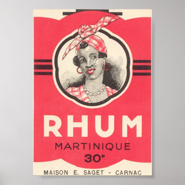 Rhum Martinique Vintag Cover Ad Poster (Vorne)