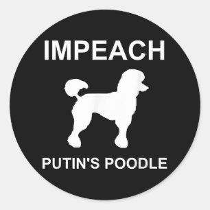 Rhw Polis Impeach Putins Poodle Funny Anti Runder Aufkleber