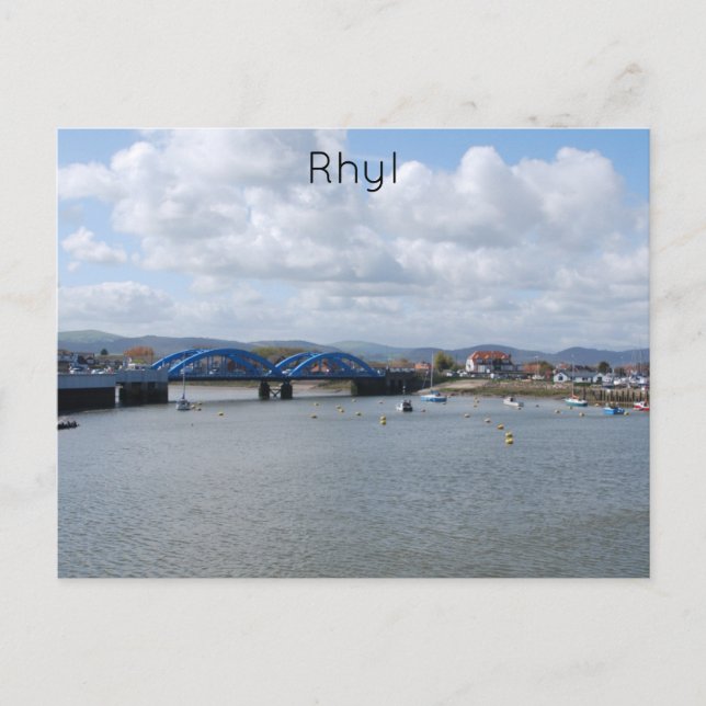 Rhyl Blue Bridges Postkarte (Vorderseite)