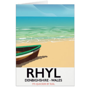 Rhyl Denbighshire Wales Vintage-Bahnplakat
