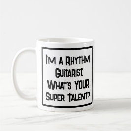 Rhythm Gitarrist Super Talent. Gitarrenspieler Kaffeetasse