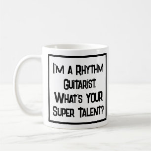 Rhythm Gitarrist Super Talent. Gitarrenspieler Kaffeetasse