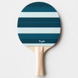 Rhythm Stripes Horizontal Lines Sea Blue White Tischtennis Schläger