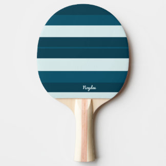 Rhythm Stripes Horizontal Lines Sea Blue White Tischtennis Schläger
