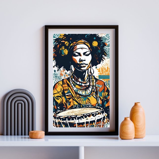 Rhythmen ihrer Wurzeln - Afrozentrisches Trommel & Poster (Von Creator hochgeladen)