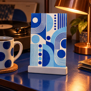 Rhythmen in Blau Kunstprint Poster