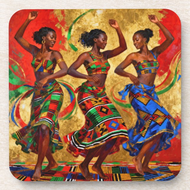 Rhythmen in Farbe – Black History Celebration Getränkeuntersetzer (Vorderseite)