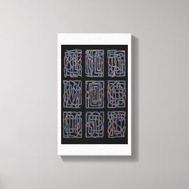 Rhythmic Abstract Interlace Canvas Print Leinwanddruck