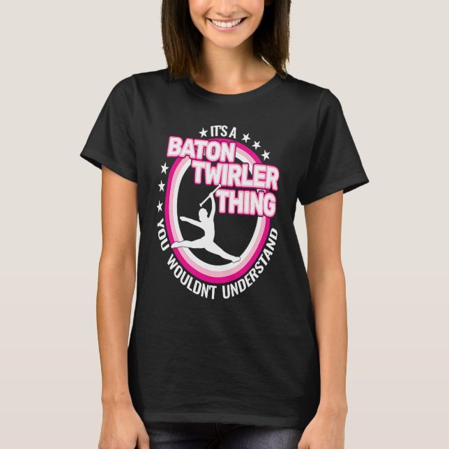 rhythmic gymnastics  baton twirling retro for girl T-Shirt (Vorderseite)