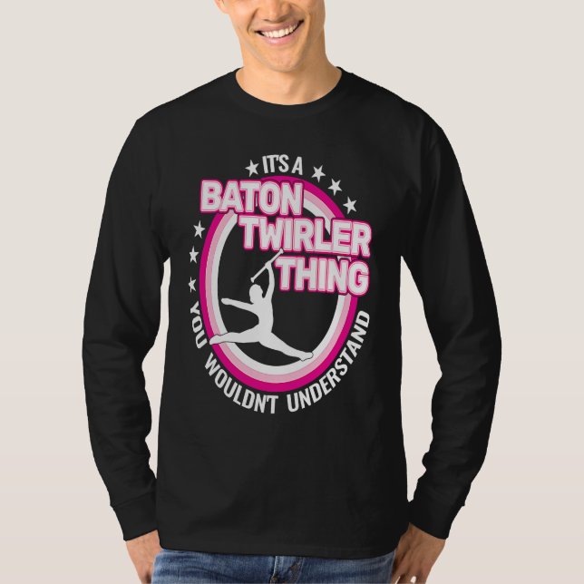 rhythmic gymnastics  baton twirling retro for girl T-Shirt (Vorderseite)