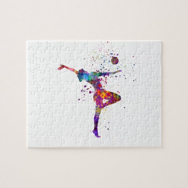 Rhythmic gymnastics in watercolor (Horizontal)