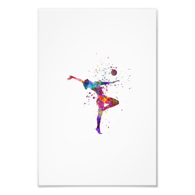 Rhythmic gymnastics in watercolor fotodruck (Vorne)