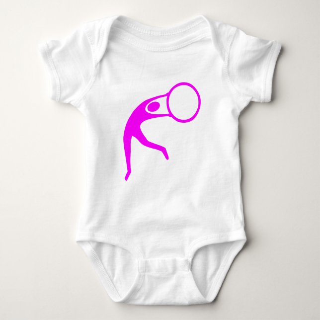 Rhythmische Gymnastik Abbildung: Magenta Baby Strampler (Vorderseite)