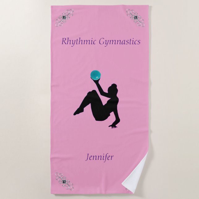 Rhythmische Gymnastik Ball Routinefilm Strandtuch (Vorderseite)