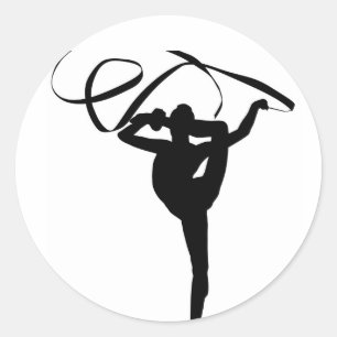 Rhythmische Gymnastik - Band Runder Aufkleber