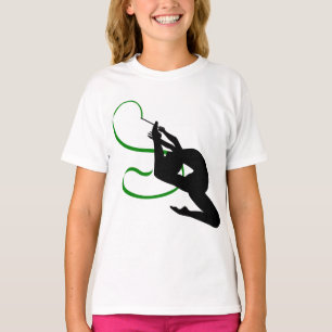 Rhythmische Gymnastik Bandtänzerin Silhouette T-Shirt
