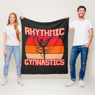 Rhythmische Gymnastik Bedruckt Orange und Rot Fleecedecke