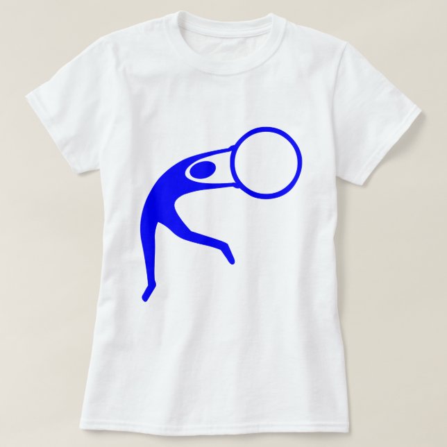 Rhythmische Gymnastik - Blau T-Shirt (Design vorne)