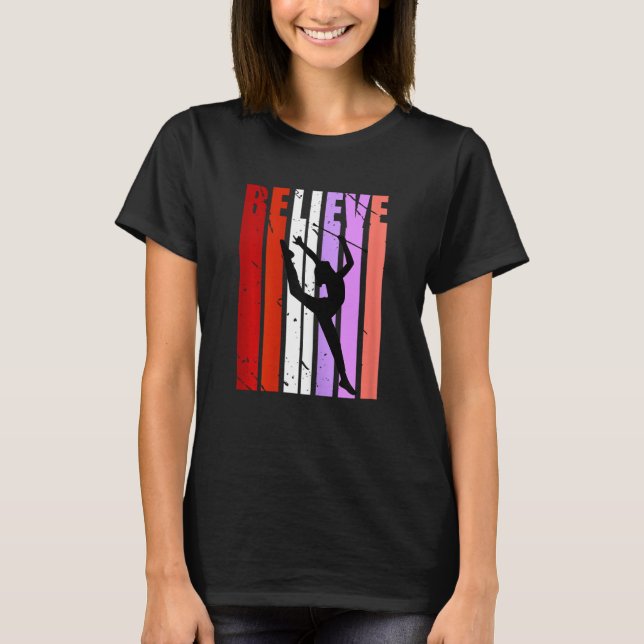 Rhythmische Gymnastik glauben Baton Twirling Girls T-Shirt (Vorderseite)